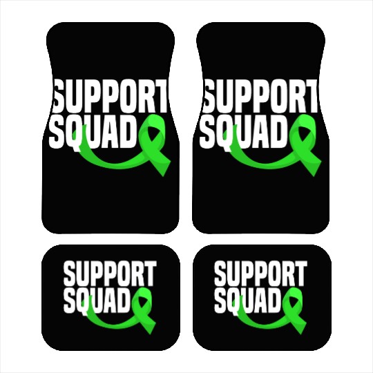 Non-Hodgkin Lymphoma Awareness Support Squad Car Mats