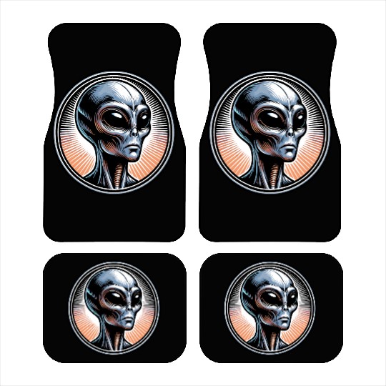 Grey Alien Car Mats