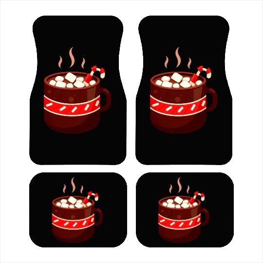 Cozy Hot Chocolate Mug Design Car Mats