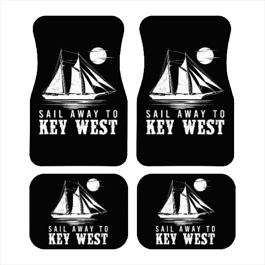 Florida SAIL AWAY TO KEY-WEST Florida Keys Car Mats