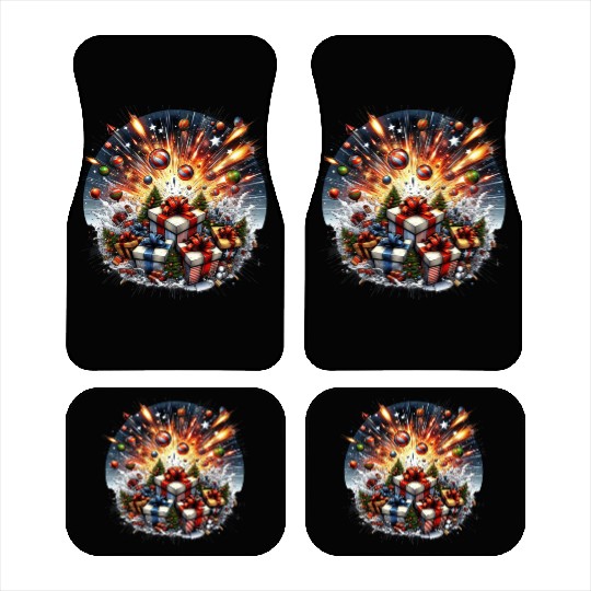 Exploding Presents Fireworks - Christmas Gifts Car Mats