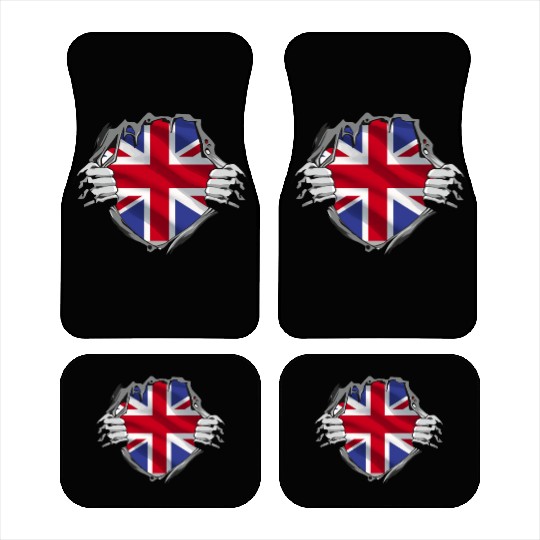 Union Jack Ripped Style UK Pride Car Mats