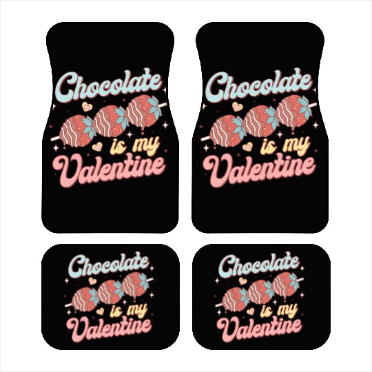 Chocolate Is My Valentine Car Mats