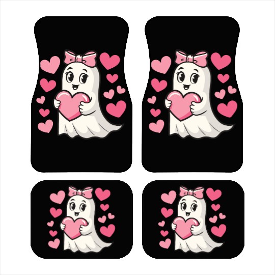 Ghost Heart, Valentines Day, Retro Valentines Car Mats