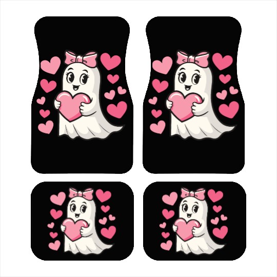 Ghost Heart, Valentines Day, Retro Valentines Car Mats