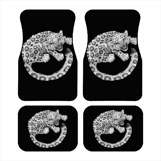 Snow Leopard Cub Car Mats