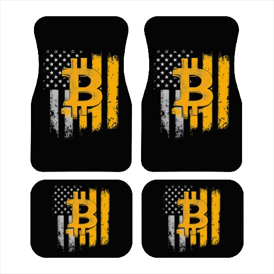 American Bitcoin Blockchain Cryptocurrency BTC Car Mats