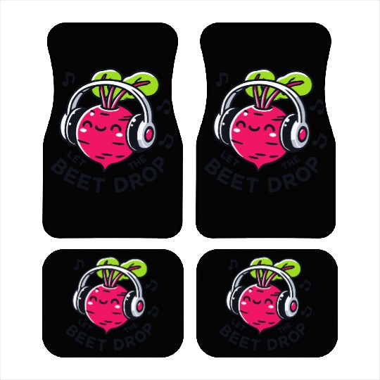 Let The Beet Drop Music Pun Car Mats