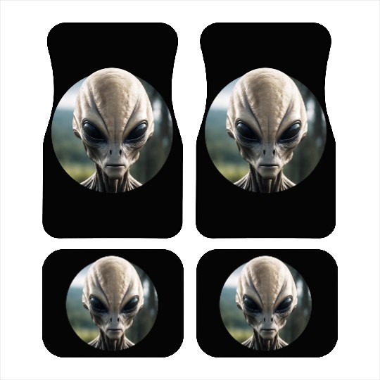 Grey Alien Car Mats