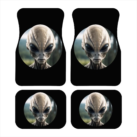Grey Alien Car Mats