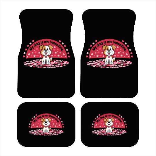 My Dog is My Valentine – Cute Dog Lover Car Mats