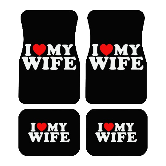 I Heart My Wife I Love My Wife Desgin Car Mats