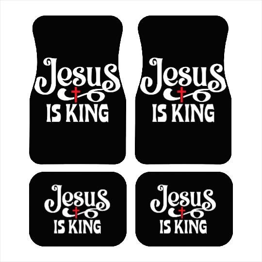 Jesus Is King Love Jesus Christian Christmas Car Mats