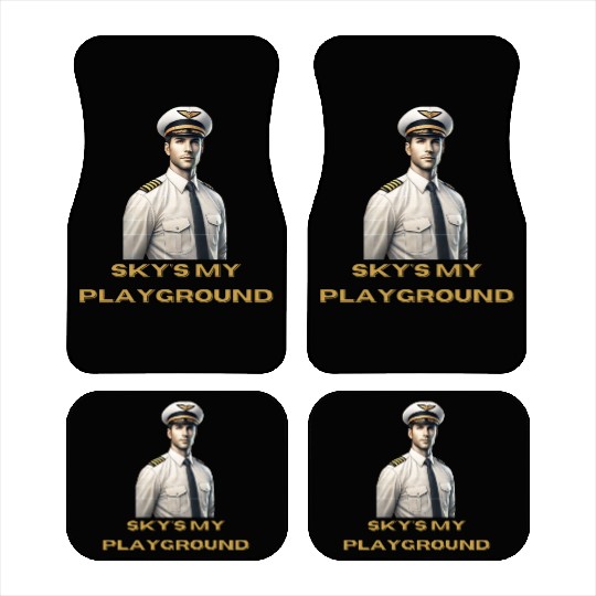 Sky's My Playground - Car Mats for Pilots