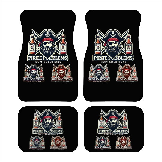 Pirate Problems Rum Solutions Car Mats