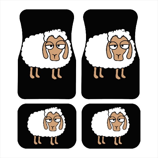 Sheep Tired Bored Look Little Sweet Lamb Bad Mood Car Mats