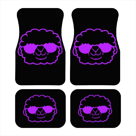 Sheep Sunglasses Cool Party Lamb Cute Head Face Car Mats