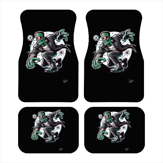 The Green One-Eyed Cyclops Monster Car Mats