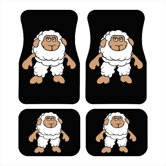 Sheep Standing Cool Bored Tired Cartoon Comic Cute Car Mats