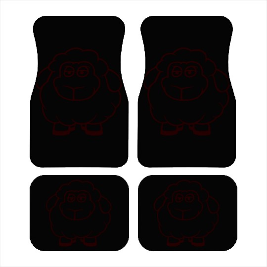 Sheep Baby Standing Bored Tired Cartoon Comic Cool Car Mats