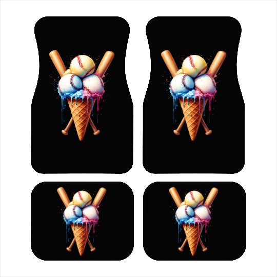 Baseball Ice Cream Car Mats
