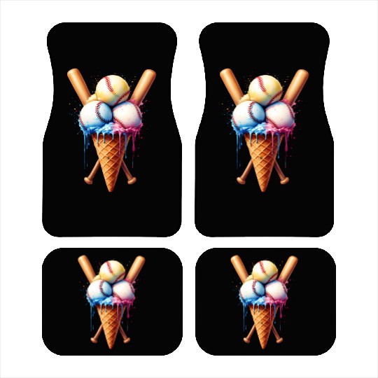 Baseball Ice Cream Car Mats