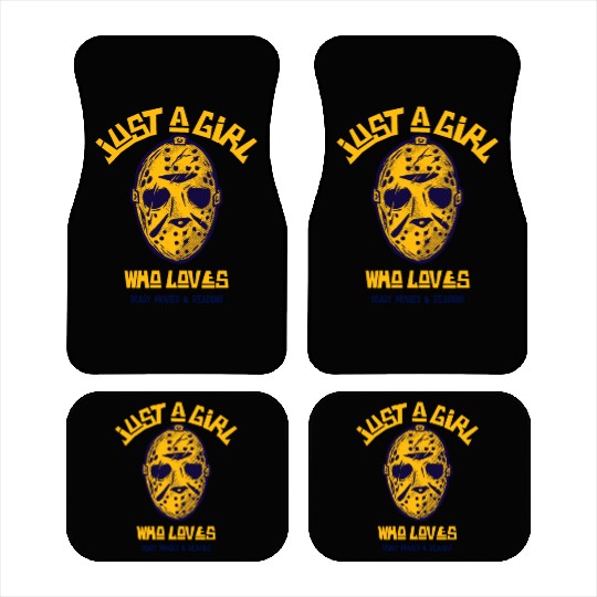 Just A Girl Who Loves Scary Movies & Reading Car Mats