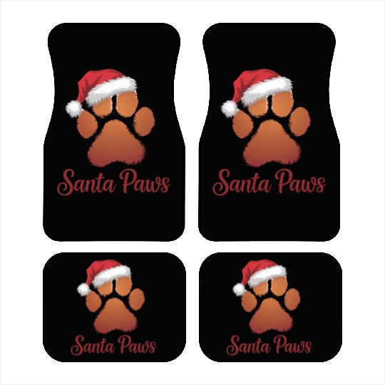 Santa Paws Christmas Car Mats, Cute Pet Lovers Holid