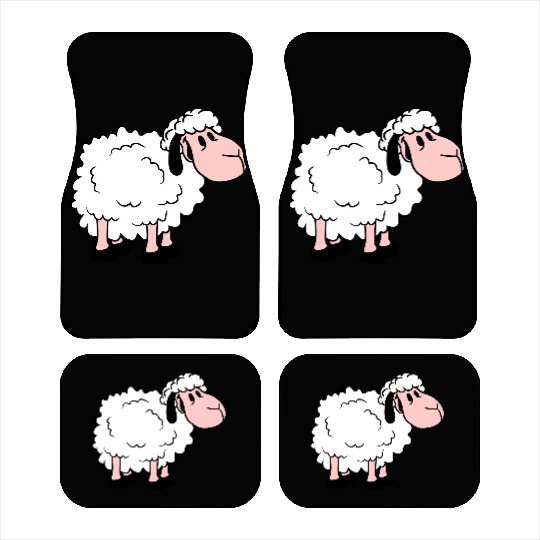 Sheep Baby Standing Cute Lamb Child Cool Comic Car Mats