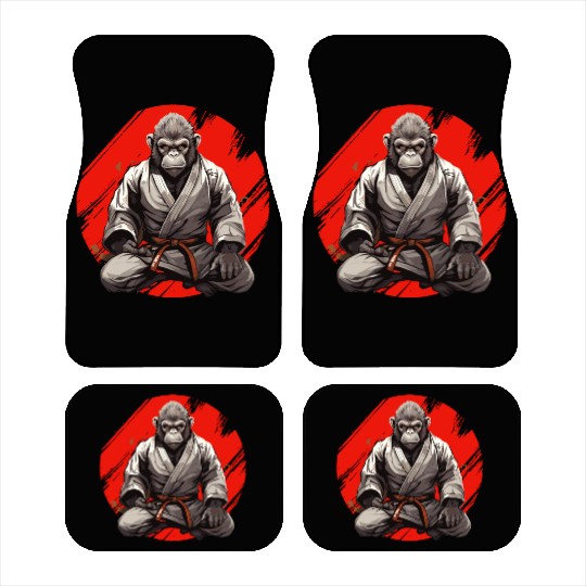 Karate Judo Monkey Chimpanzee Martial arts Car Mats