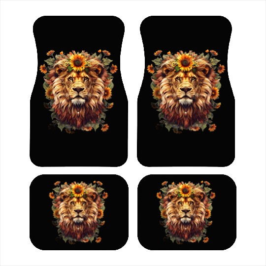 Sunflower Lion Vintage Car Mats