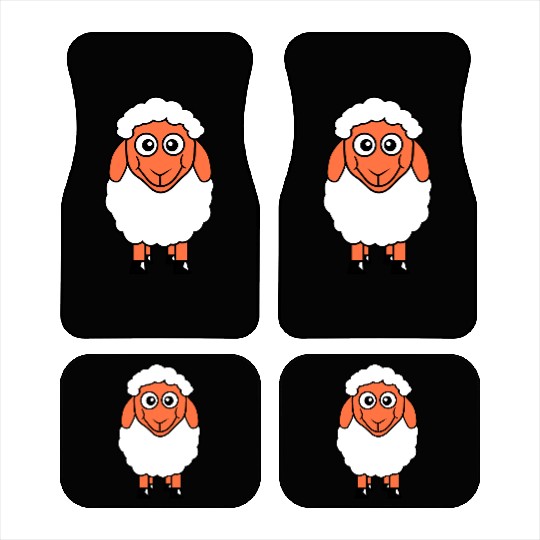 Sheep Baby Standing Cute Lamb Child Cool Comic Fun Car Mats