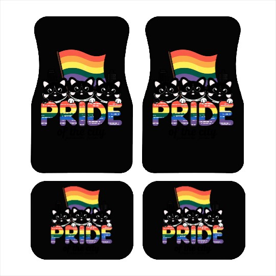 Pride of Jacksonville City Florida USA Rainbow Fla Car Mats