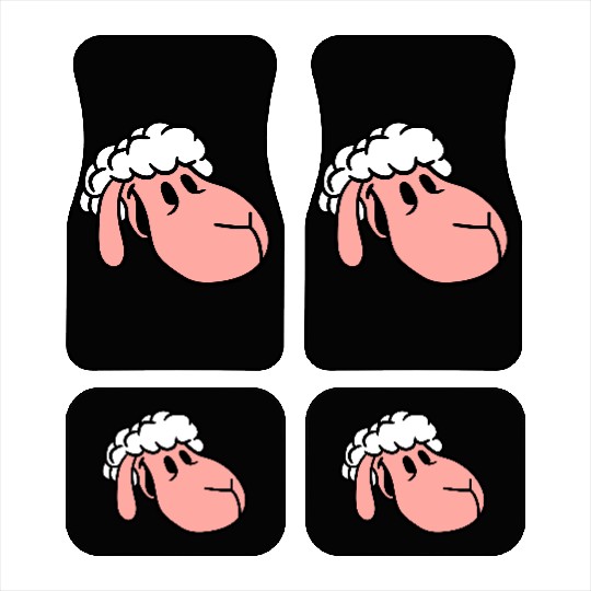 Sheep Face Head Cute Sweet Little Lamb Cool Comic Car Mats