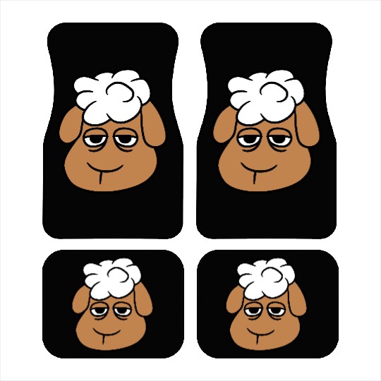 Sheep Tired Bored Empty Look Head Face Unhappy Sad Car Mats