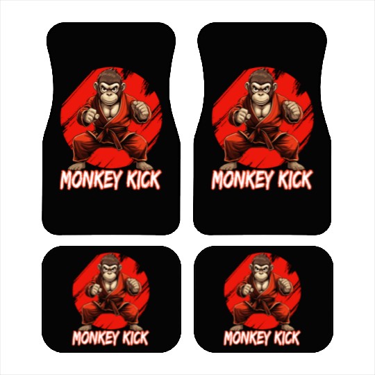 Karate Judo Monkey Chimpanzee Martial arts Car Mats