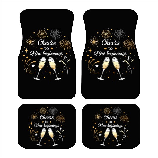 Cheers To New Beginings - Festive New Year's Eve Car Mats