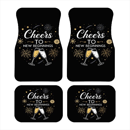 Cheers To New Beginings - Festive New Year's Eve Car Mats