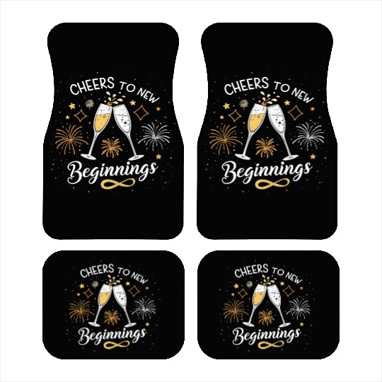 Cheers To New Beginings - Festive New Year's Eve Car Mats