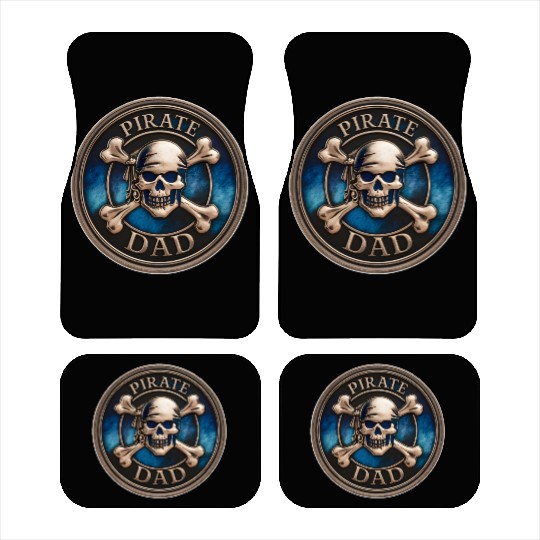 Pirate DAD Cool Pirate Medallion Gift for Dads Car Mats