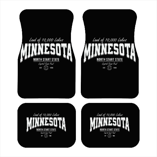 Minnesota Land of 10,000 Lakes Car Mats