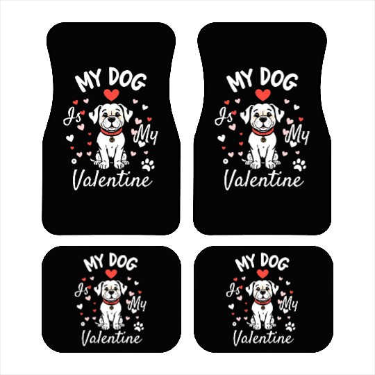My Dog is My Valentine Car Mats