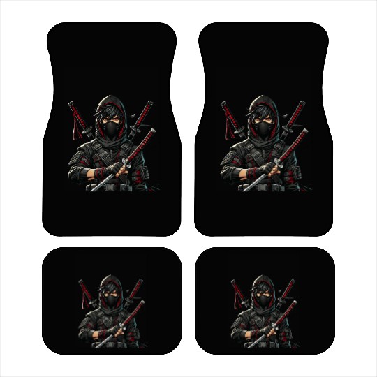Stealth Assassin with Dual Katana Car Mats