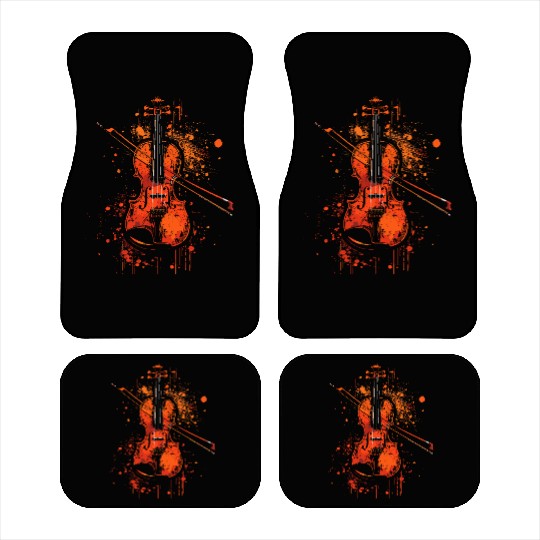 Violin Graphic Car Mats