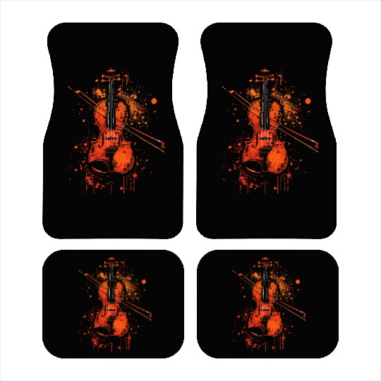 Violin Graphic Car Mats