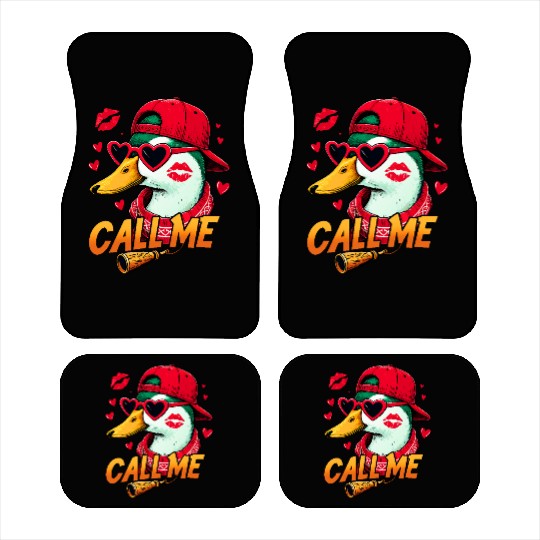 Call Me Duck Valentines Duck Hunting Lover Car Mats