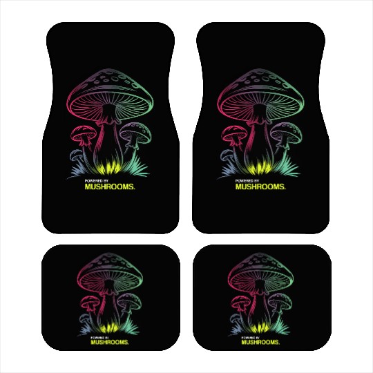 Glowing Mushrooms Colored Car Mats