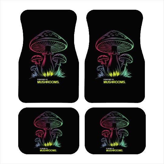 Glowing Mushrooms Colored Car Mats