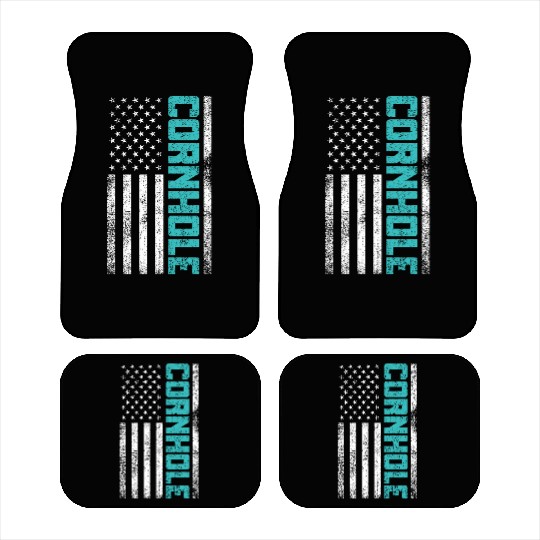 Cornhole Usa Flag Car Mats