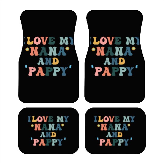 I Love My Nana and Pappy Car Mats lToddler & Youth